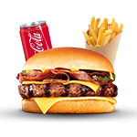 Smoky Barbeque Burger Meal 